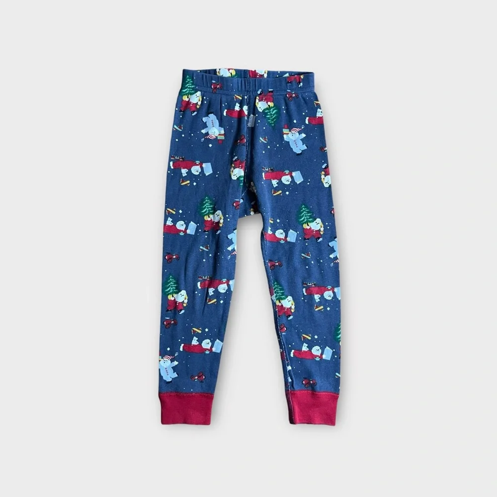Hanna Andersson Holiday Santa Christmas Print Organic Pajamas